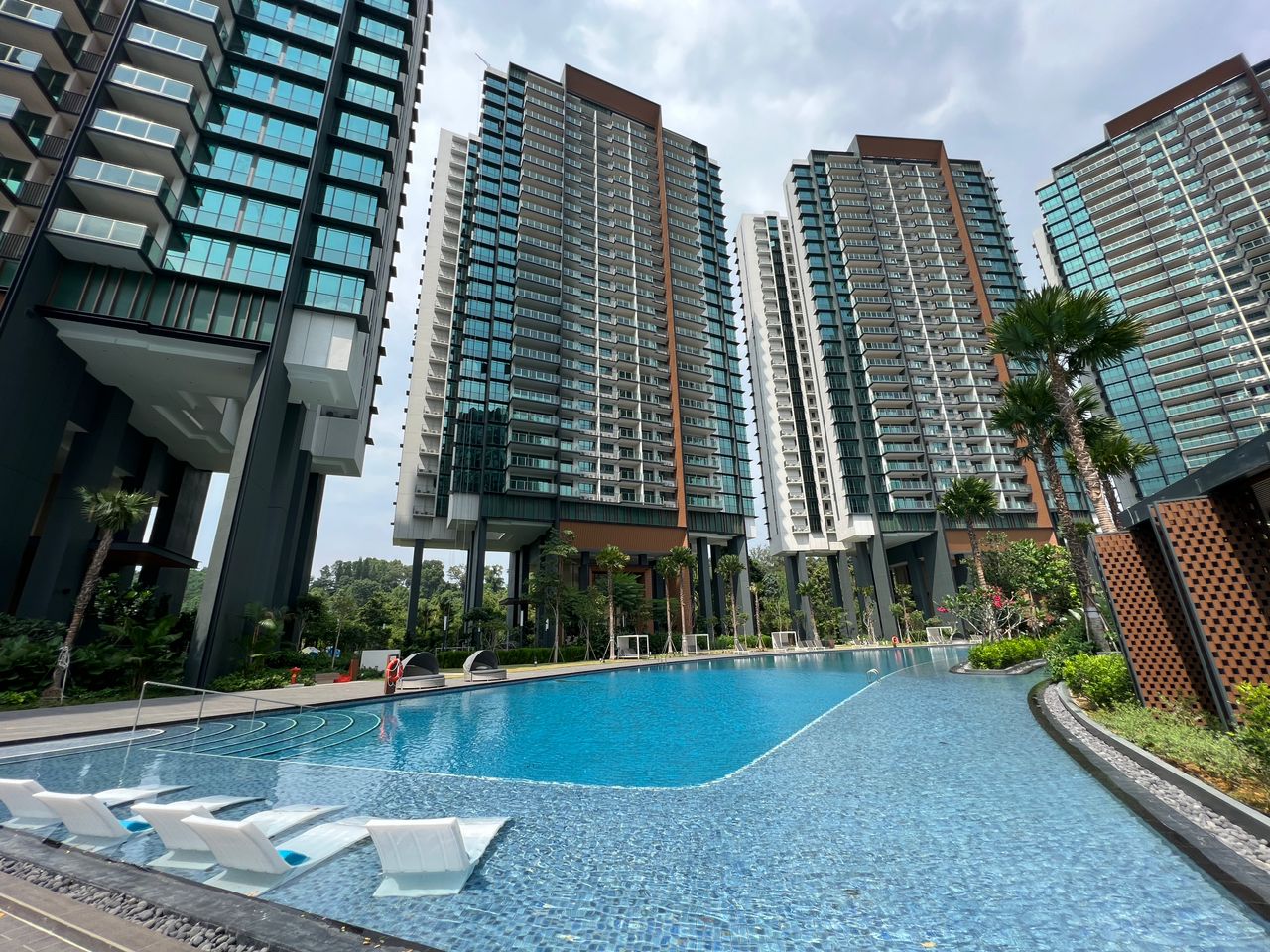 Condominium facilities come with the address — the resort pool at Normanton Park.