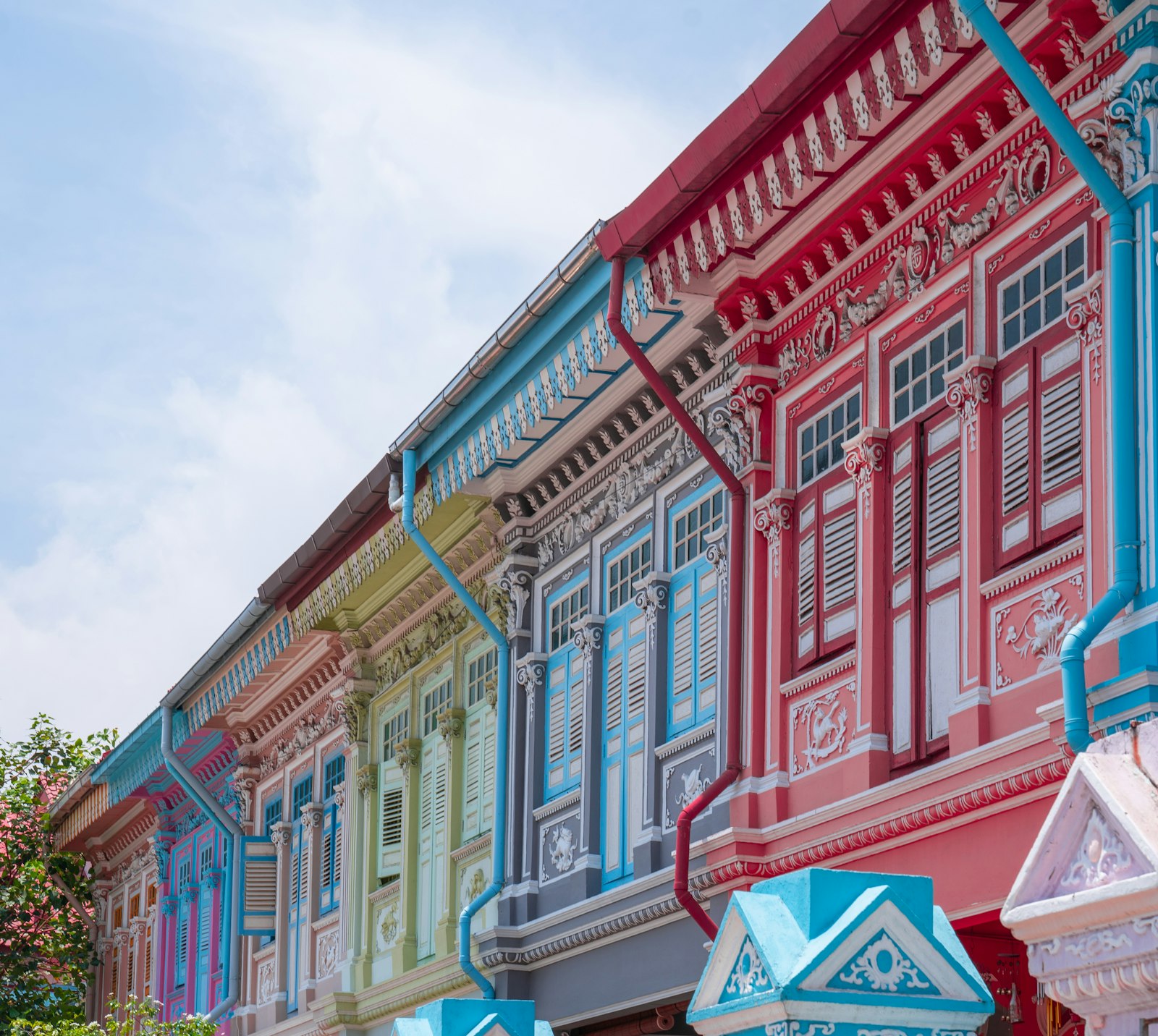 The colourful Peranakan shophouses of Joo Chiat, a few minutes from the hotel.